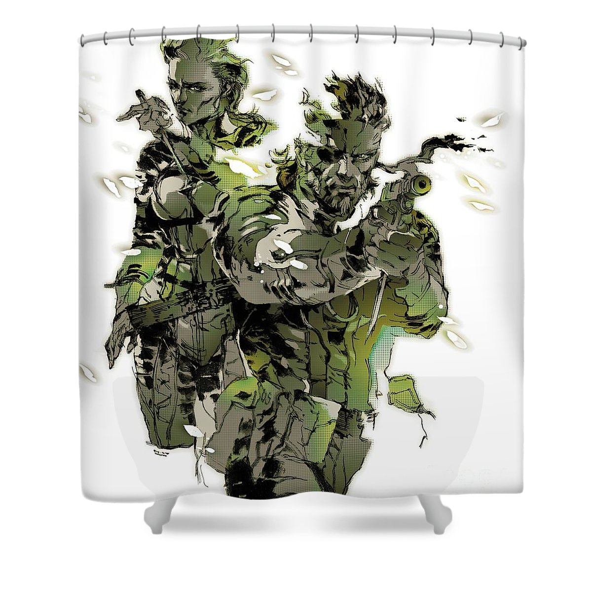 Metal Gear Solid Snake And The Boss Shower Curtain