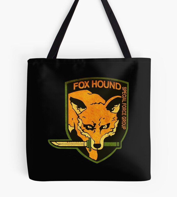 Metal Gear Solid Fox Hound Rust Logo Tote Bag