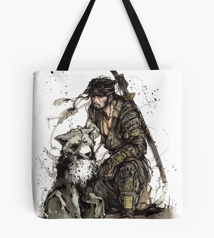 Metal Gear Solid Japanese Calligraphy Tote Bag