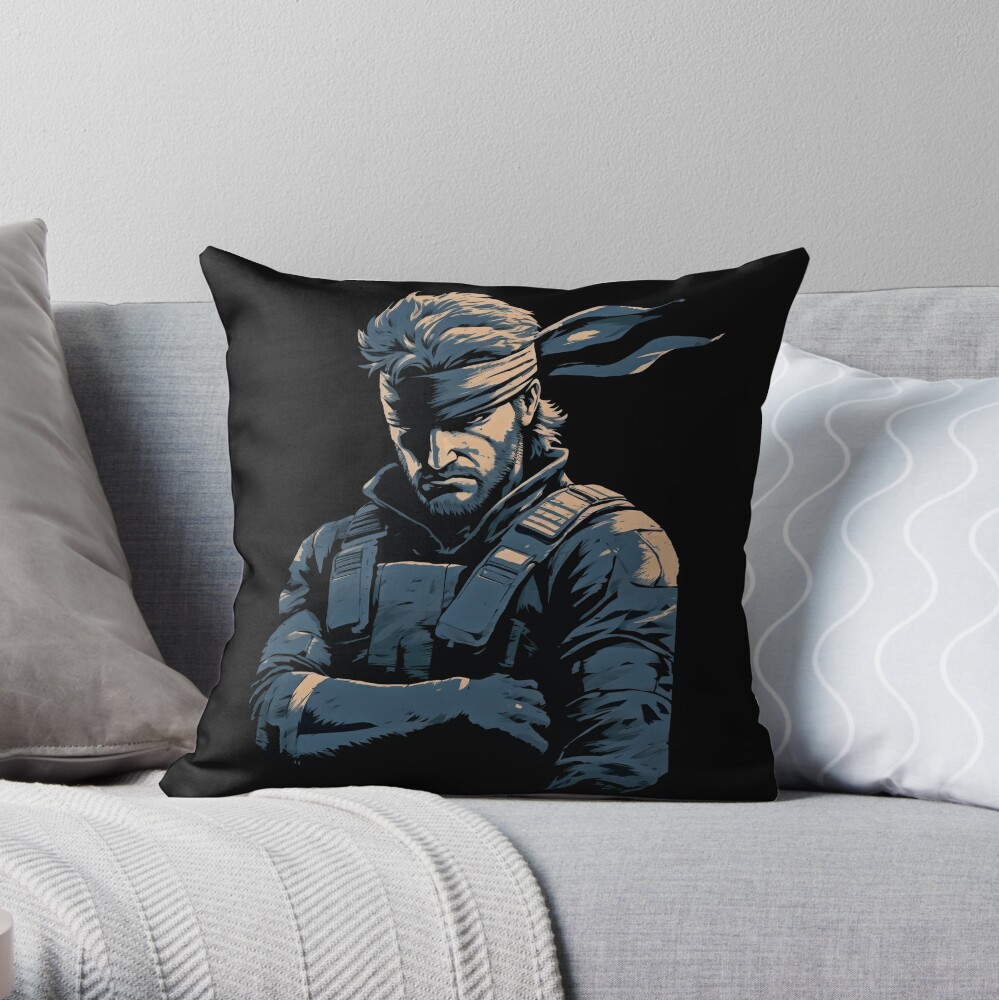 Metal Gear Solid By Snake Throw Pillow